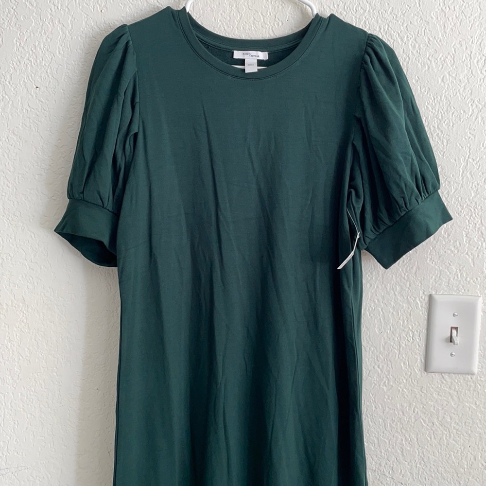 Daily Ritual Forest Green Puff Sleeve